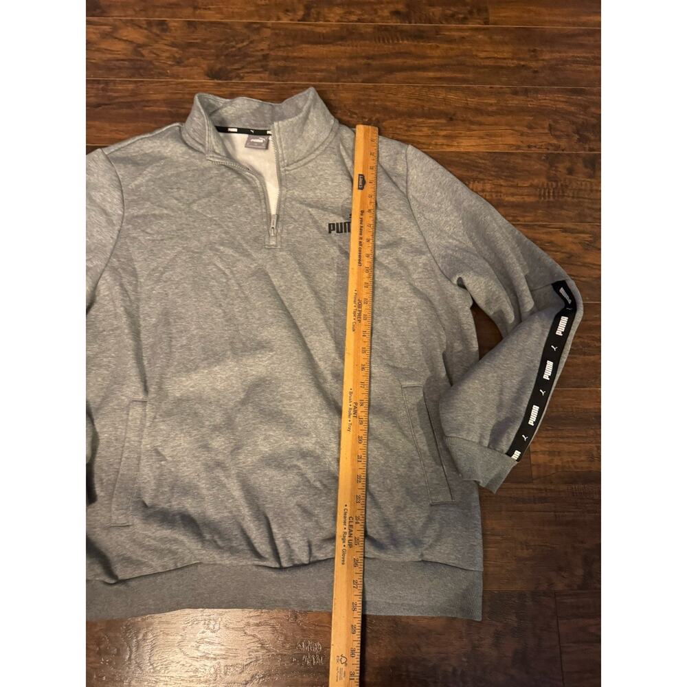 PUMA Men’s Gray Tracksuit Set 1/4 Zip Pullover Jogger Sweatpants Logo Sz:XXL - Picture 14 of 16